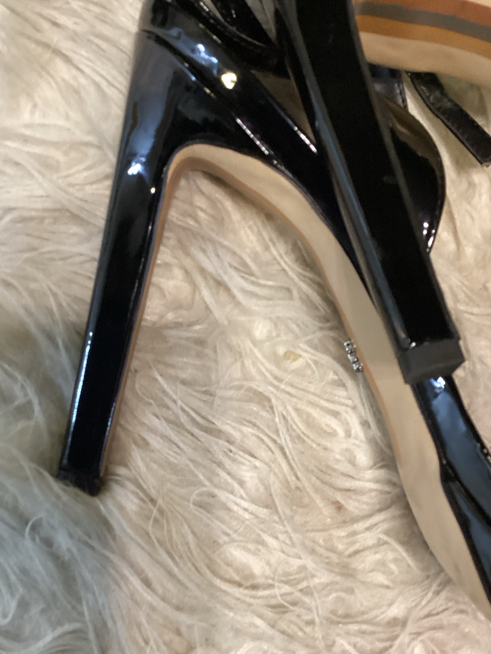 Sam Edelman Black Patent Slingback Stiletto Heels - Picture 3 of 3